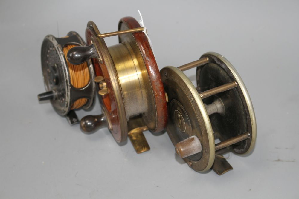 Three vintage fishing reels